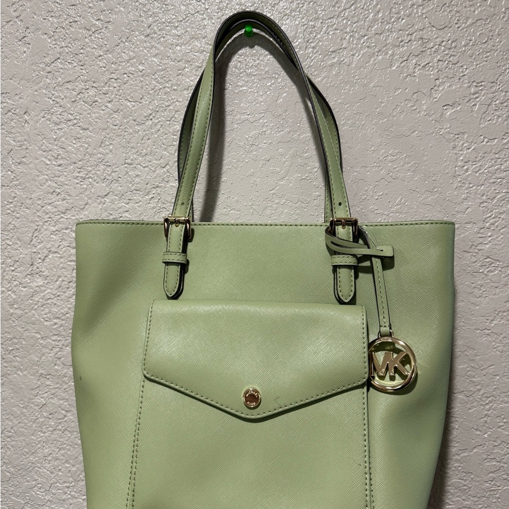 Michael Kors Light Green Tote Bag